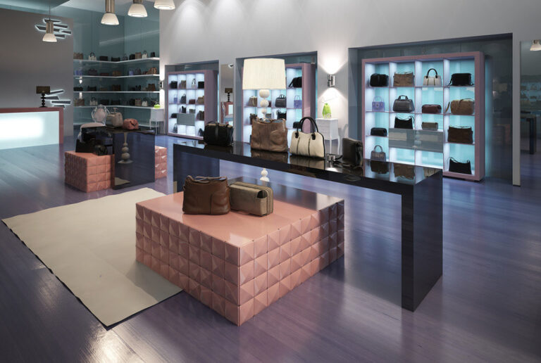 Interior of a modern store. 3d images